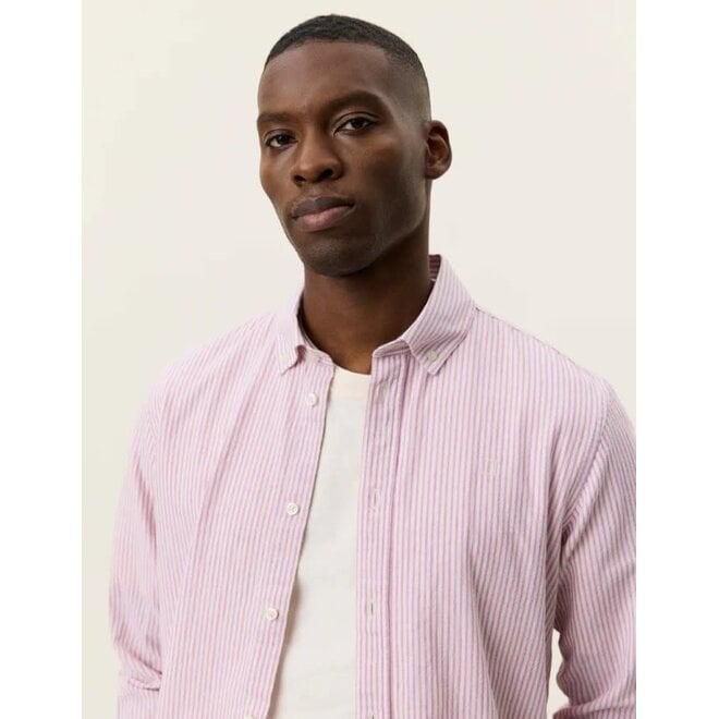 Konrad Stripe Shirt in Crocus Pink