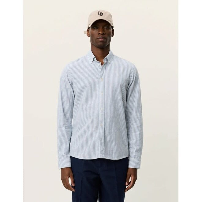 Konrad Stripe Shirt in Allure Blue