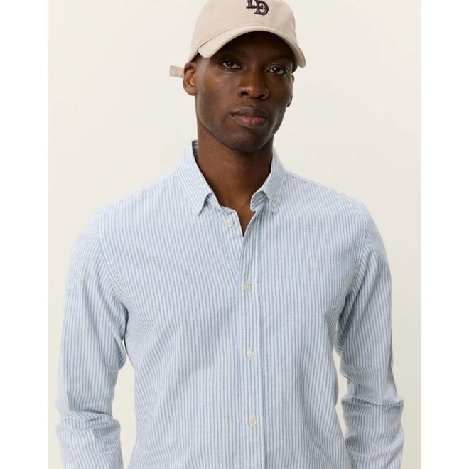 Konrad Stripe Shirt in Allure Blue