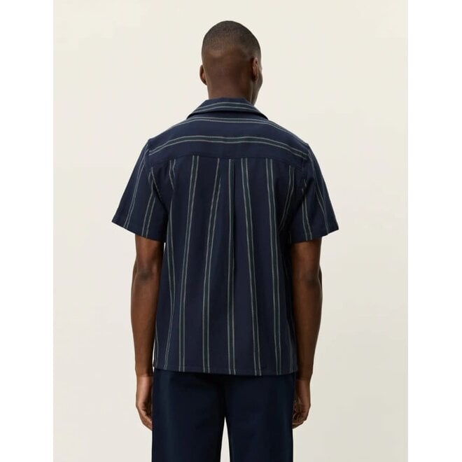 Lawson Stripe Shirt in Dark Navy
