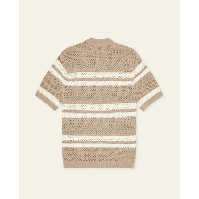 Gianni Knitted Shirt in Dark Sand