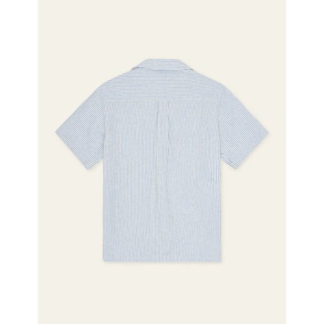 Lukas Stripe Shirt in Allure Blue