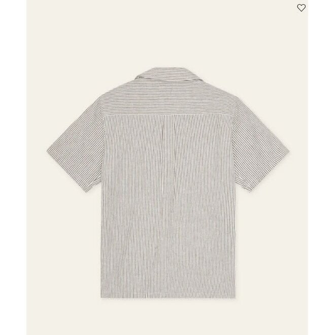 Lukas Stripe Shirt in Teak Brown