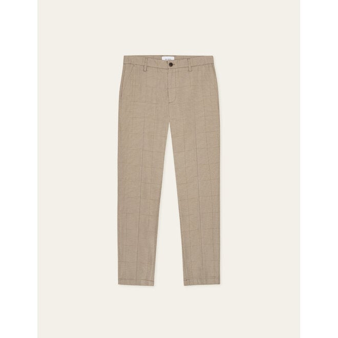 Como Houndstooth Suit Pants in Walnut Brown