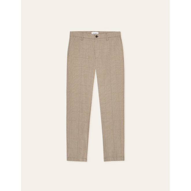 Como Houndstooth Suit Pants in Walnut Brown