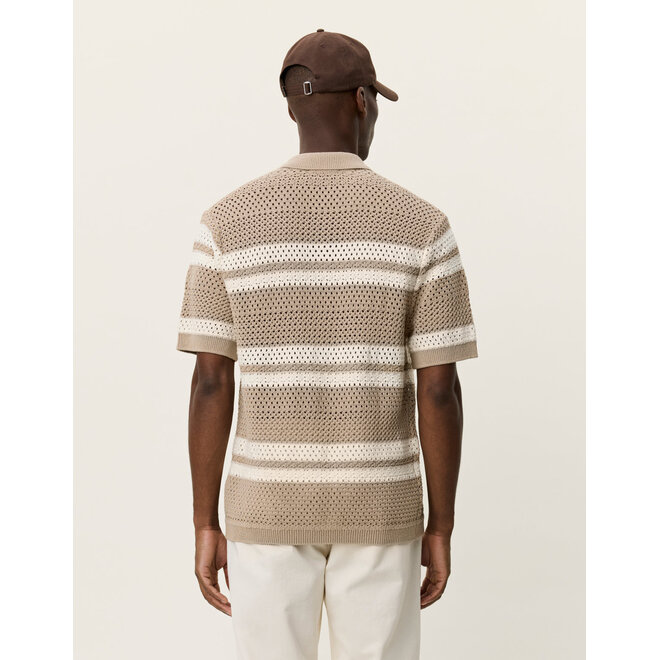 Gianni Knitted Shirt in Dark Sand
