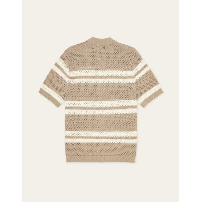 Gianni Knitted Shirt in Dark Sand