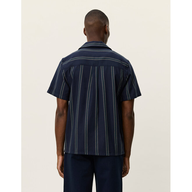 Lawson Stripe Shirt in Dark Navy
