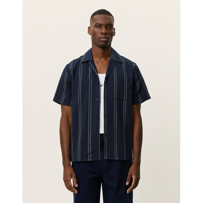 Lawson Stripe Shirt in Dark Navy