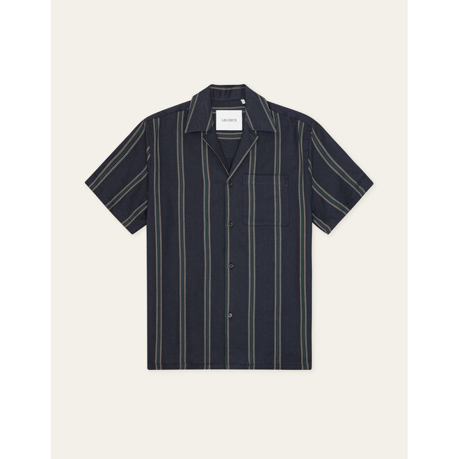 Lawson Stripe Shirt in Dark Navy