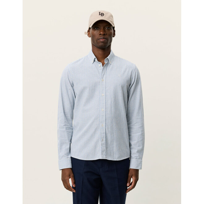 Konrad Stripe Shirt in Allure Blue