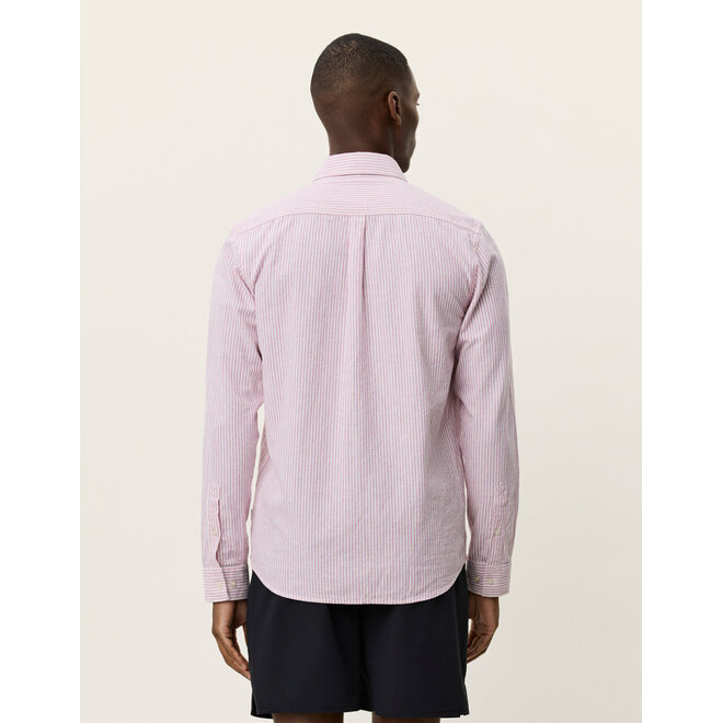 Konrad Stripe Shirt in Crocus Pink