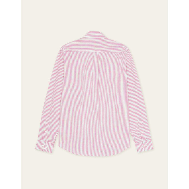 Konrad Stripe Shirt in Crocus Pink