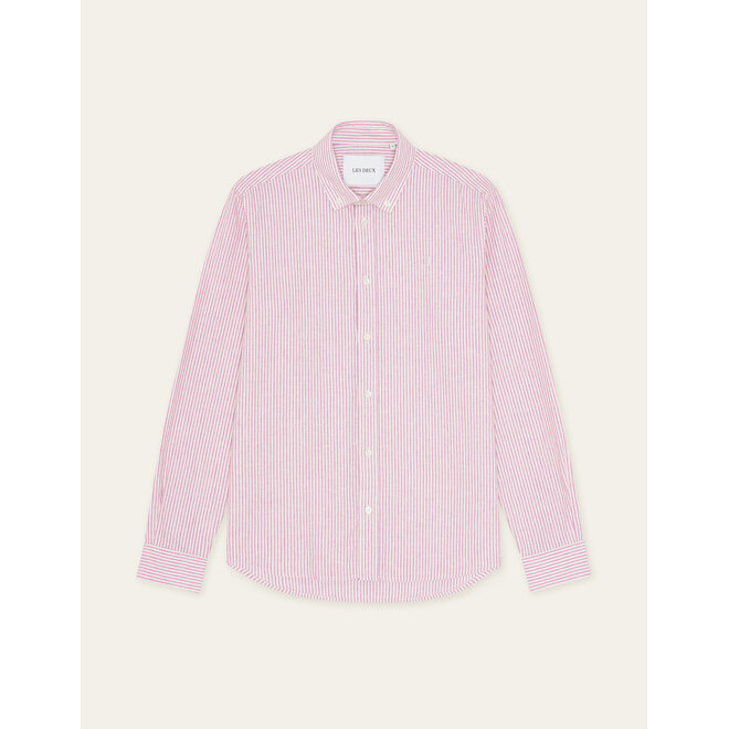 Konrad Stripe Shirt in Crocus Pink