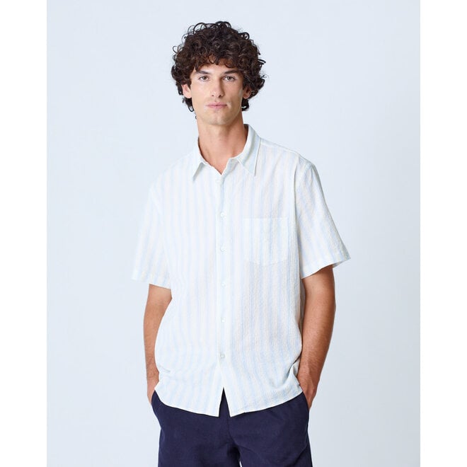 Alegre Shirt in Pale Blue Stripes