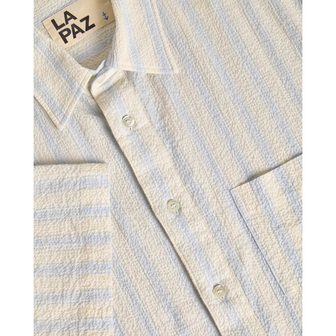 Alegre Shirt in Pale Blue Stripes