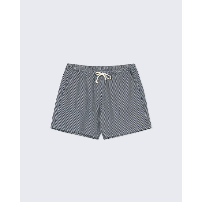 Formigal Baby Cord Beach Shorts in Dark Navy Stripes