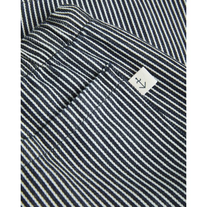 Formigal Baby Cord Beach Shorts in Dark Navy Stripes