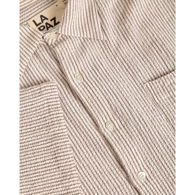 Roque Shirt in Brown Stripes