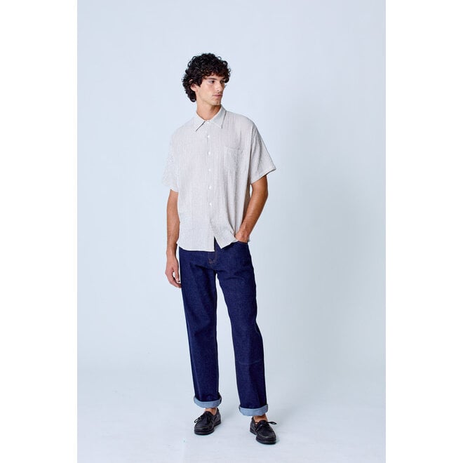 Roque Shirt in Brown Stripes