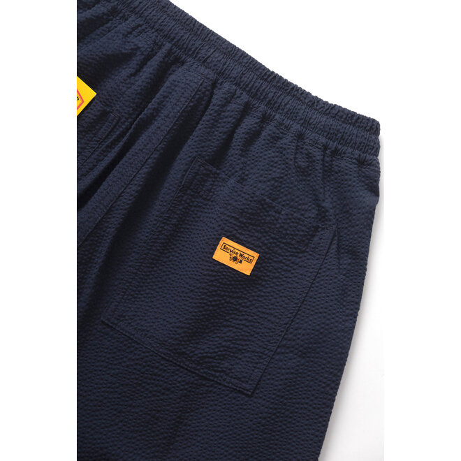 Seersucker Chef Pants in Dark Navy
