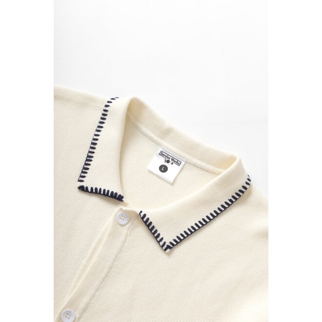 Blanket Stitch Knit in Off-White