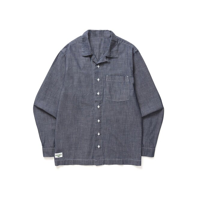 Chambray Resort Shirt in Dark Blue