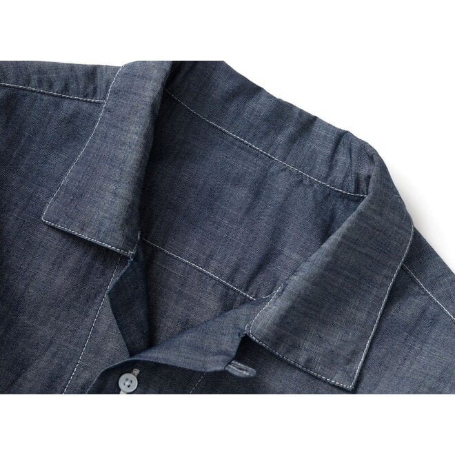 Chambray Resort Shirt in Dark Blue