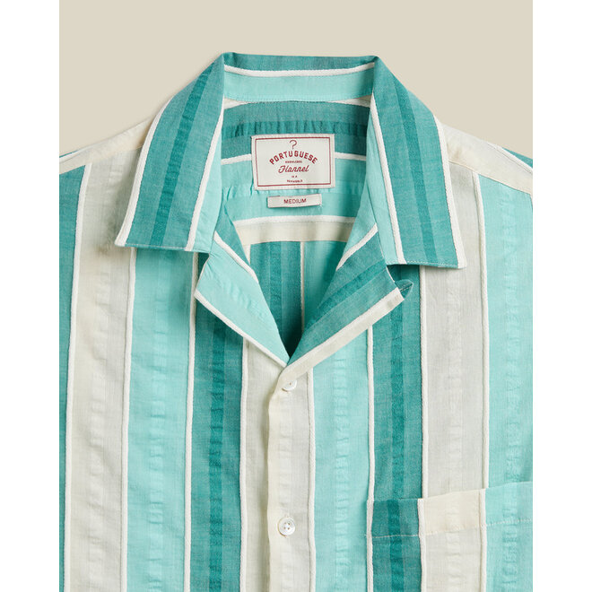 Punta Vacation Shirt in Green/White
