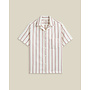 Pique Stripe Vacation Shirt in Bordeaux