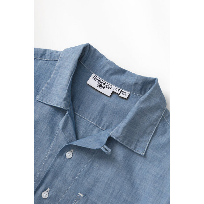 Chambray Resort Shirt in Light Blue