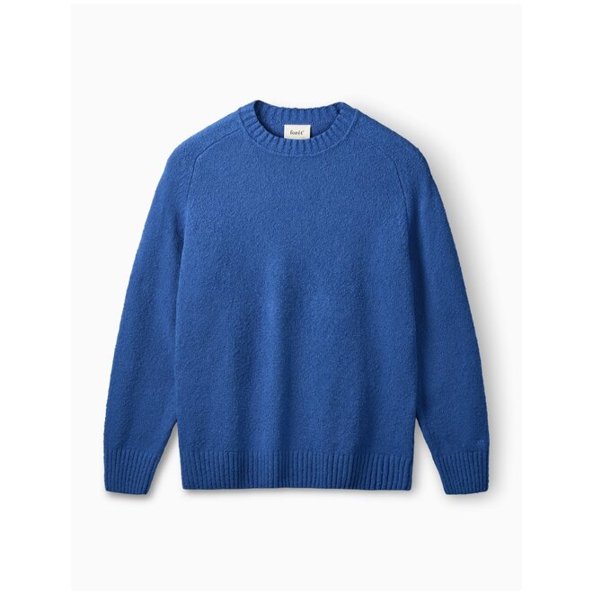 Leaf Boucle Knit in Heritage Blue