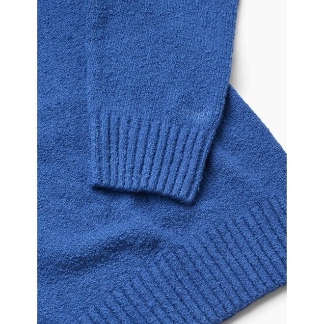 Leaf Boucle Knit in Heritage Blue