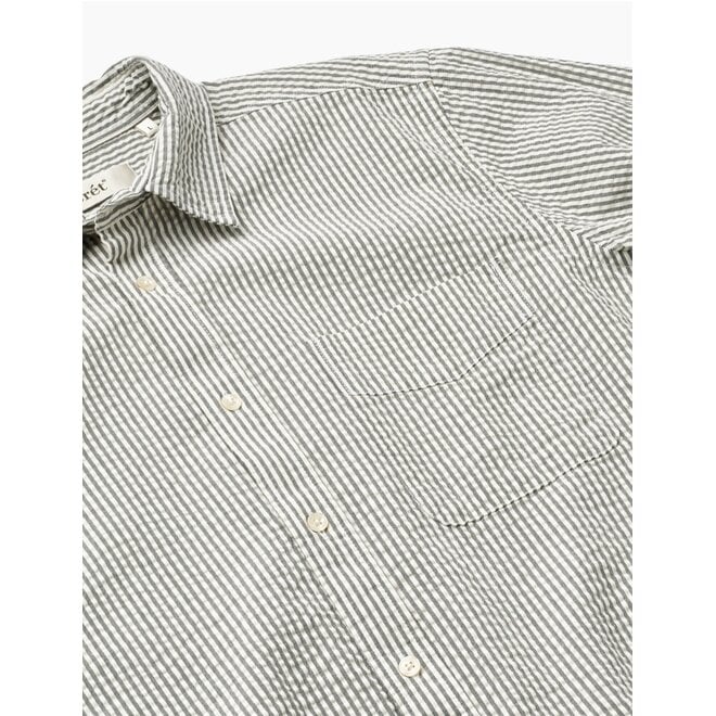 Maple Seersucker Shirt in Light Blue/Stripe