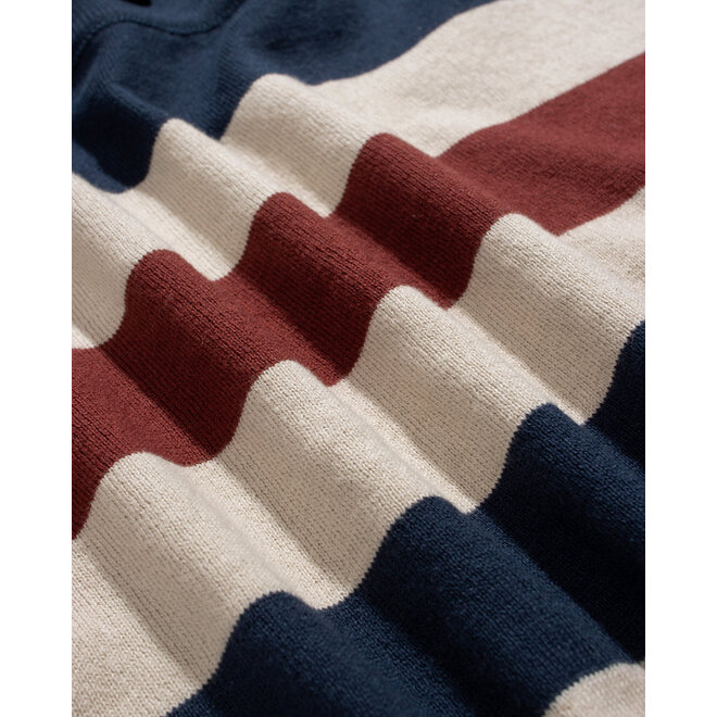 Velzy Stripe Knit Shirt in Navy/Multi