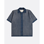 Velzy Knit Shirt in Blue/Sand