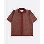 Velzy Knit Shirt in Burgundy/Sand