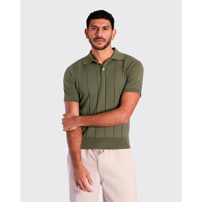 Jacobs Knitted Polo in Green