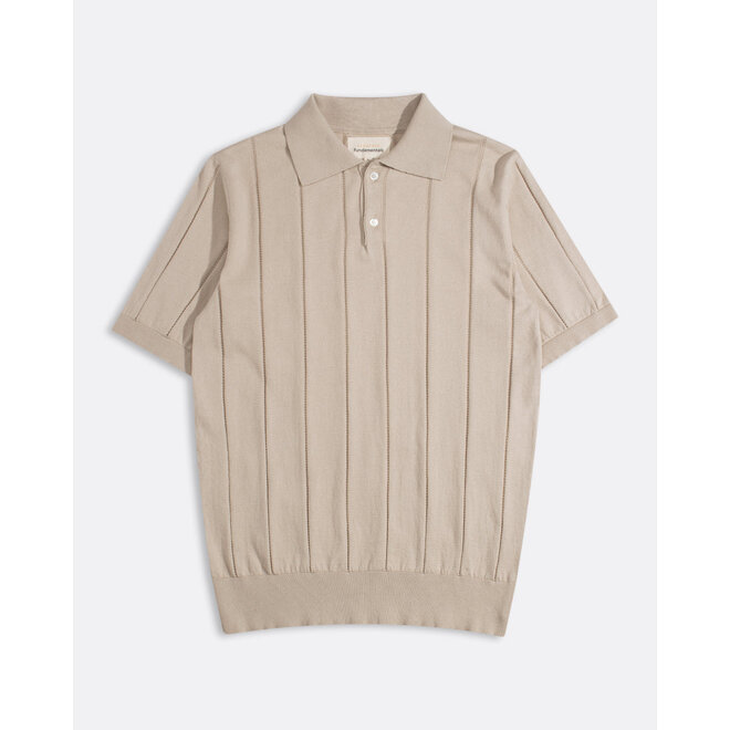 Jacobs Knitted Polo in Sand