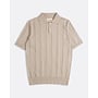 Jacobs Knitted Polo in Sand