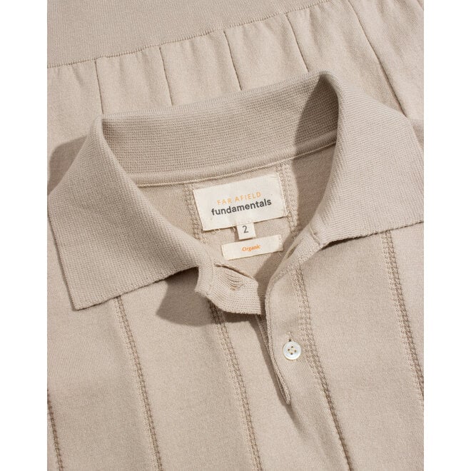 Jacobs Knitted Polo in Sand