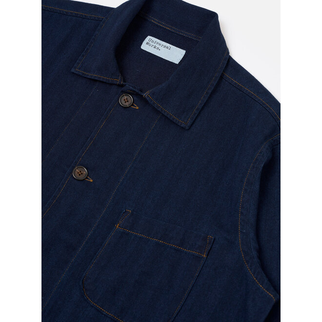 Bakers Overshirt in Indigo Herringbone