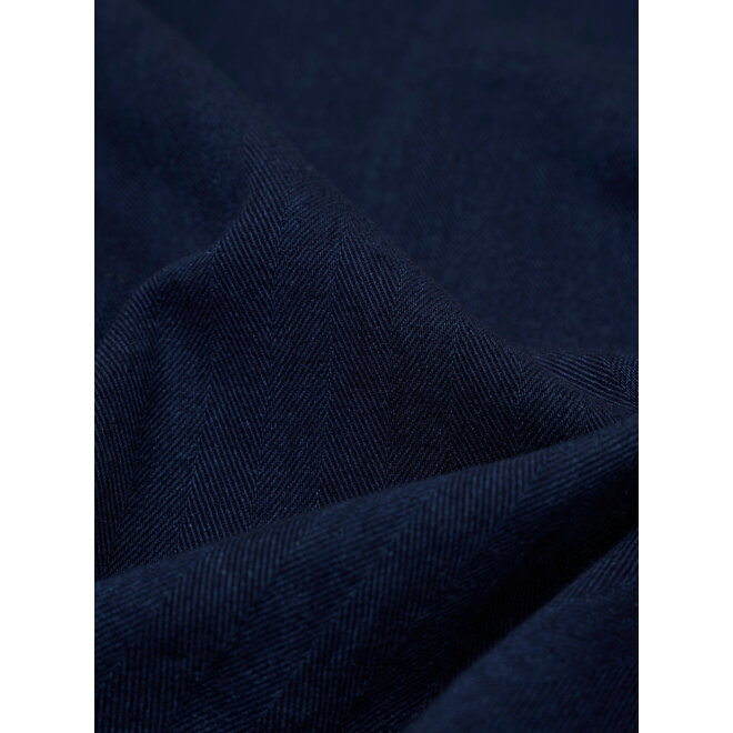 Bakers Overshirt in Indigo Herringbone