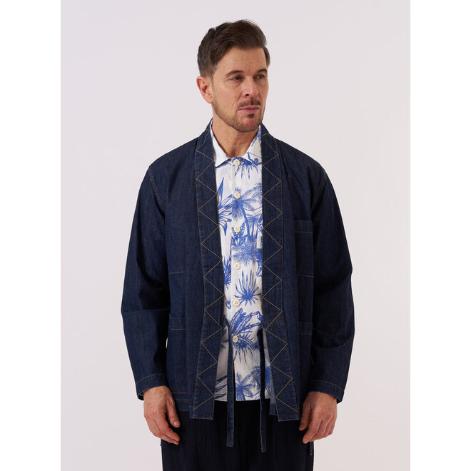 Kyoto Work Jacket in Indigo Kaihara Denim