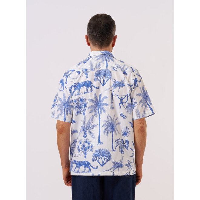 Camp Shirt in White Jungle