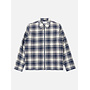 Plaid Zip Shirt in Navy
