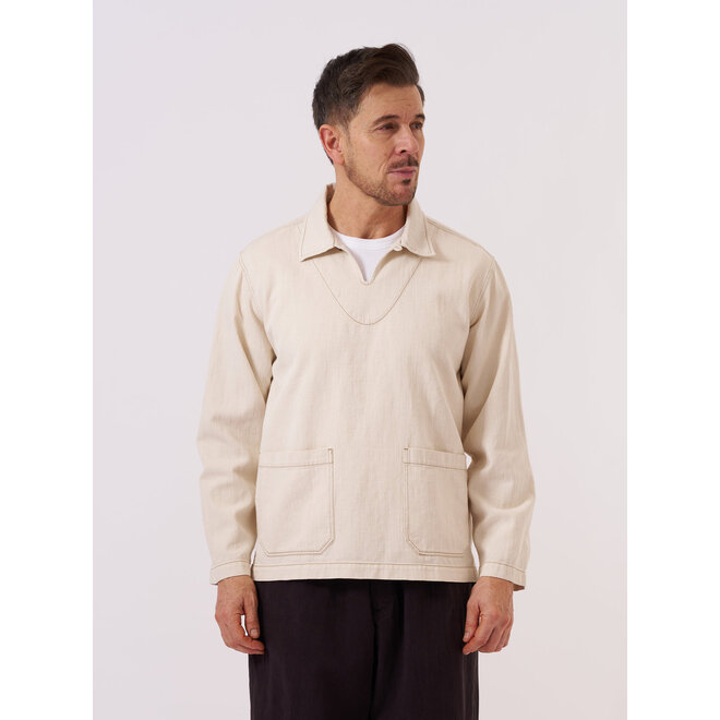 Smock Overshirt in Ecru