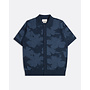 Zigger Knit Shirt in Navy