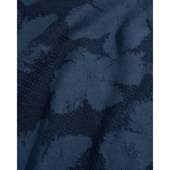 Zigger Knit Shirt in Navy