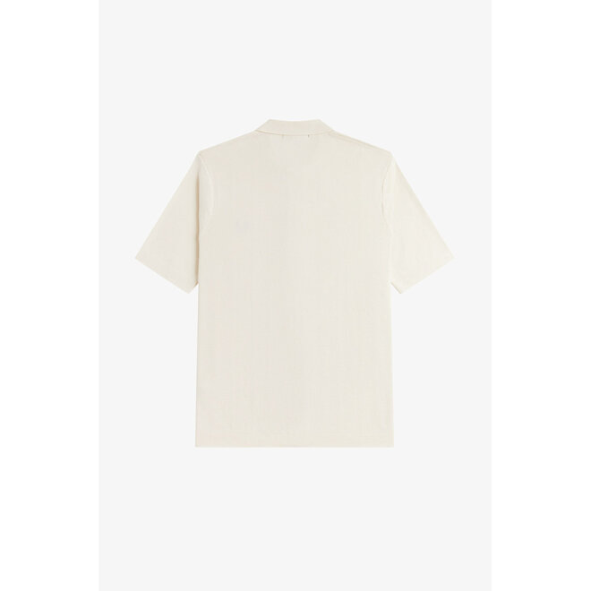 Tonal Vertical Stripe Shirt in Ecru